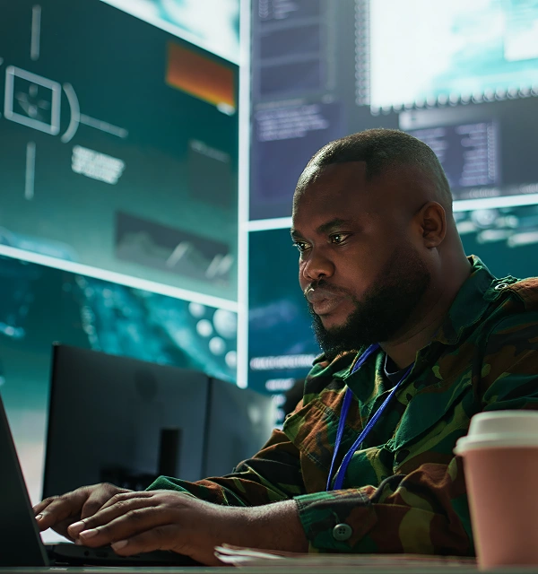 Person studying confidently